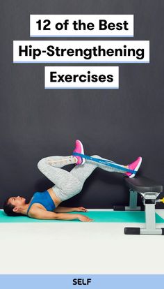 a woman is doing exercises on the exercise bench