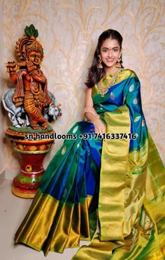 Gadwal Pattu Sarees, South Indian Wedding Hairstyles, Saree Color Combinations, Indian Bride Poses, Saree Black, Saree Wearing Styles, Bridal Sarees South Indian, New Saree Designs