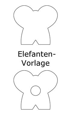 an elephant head with the word effanten - vorlage on it