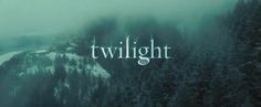 the word twilight is surrounded by trees and fog