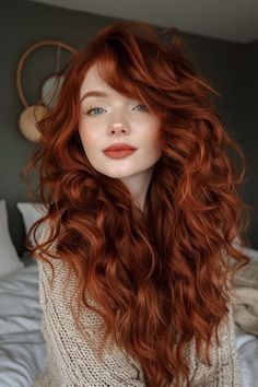 Red Head Outfits, Rich Red Hair, Hair Peg, Spring Red Hair Color, Jessica Core, Red Hair Pale Skin, Red Copper Hair, Bright Copper Hair