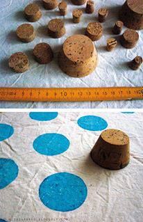 there are several corks on the table next to a ruler