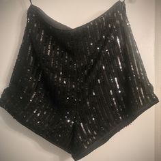 Brand New. Never Worn. Jet Black Solid Sequins Shorts From La Maison Talulah. Chosen By Designer From Luxe Catch. Gorgeous Cocktail Attire With Velvet Jacket. High Waist Sequined Bottoms For Summer, High Waist Sequined Summer Bottoms, High-waist Sequin Bottoms For Summer, Summer Evening Bottoms With Sequins, Sequined Bottoms For Summer Evenings, Sequined Bottoms For Summer Evening Events, High Waist Sequin Shorts For Night Out, High-waist Sequined Shorts For Night Out, Black Summer Party Pants