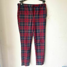 Zara plaid red blue pants medium Blue Pants, Outfits With Leggings, Red Blue, Red And Blue, Pajama Pants, Shoe Accessories, Zara, Plaid, Women Accessories