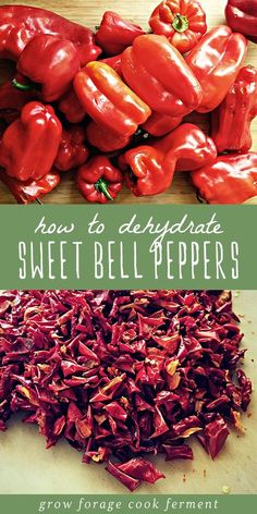 how to dehydraate sweet bell peppers