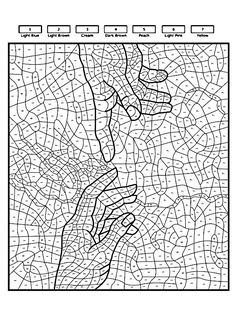 a coloring page for adults with hands and lines in the middle, on top of each other