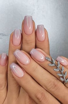 Ombre gel nails are very common in everyday life nowadays. They were first chosen for weddings but nowadays they go well with anything. #weddingnaildesign Braid Heart, Nails Bubble, Bangs Makeup, Unghie Sfumate, Bubble Braid, Nude Nail Designs, Nails Valentines, January Nails, Polygel Nails