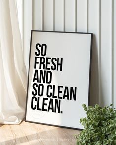 So fresh and so clean clean sign | Old school rap lyrics wall art - HiphopBoutiq So Fresh And So Clean Sign, Dope Living Room, Old School Rap, So Fresh So Clean, Lyrics Wall Art, Rapper Quotes, Welcome To My House, Ideas For Decorating, Lyric Poster