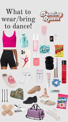 a poster with various items that include shoes, bras and other things to wear