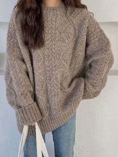 Jumper Outfit, Beige Pullover, Camel Sweaters, Pullover Outfit, Cable Knit Jumper, Beige Fabric, Sweaters Online, Pullover Sweater Women, Beige Sweater