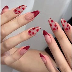 Brand New Set Of 24 Pieces Perfect For Valentine's Day Cute Acrylic Nails, False Nails, Almond Nails, Glue On Nails, Nail Art Design