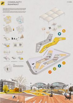 an architectural diagram shows the various parts of a building and how they are connected to each other