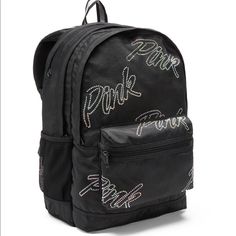 New In Online Package Vs Pink Backpack, Pink Backpack Victoria Secret, Victoria Secret Backpack, Camouflage Backpack, Sequin Backpack, Campus Backpack, Victoria Secret Pink Bags, Pink Bling, Victoria Secret Bags