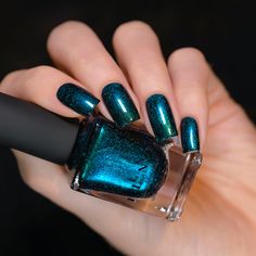 Teal Nail Polish, Navy Blue Nails, Teal Nails, Nail Art Disney, Damaged Nails, Nail Polish Art