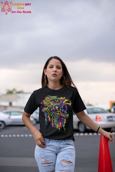 Celebrate strength and heritage with our Aztec Eagle Warrior Mexican Art Shirt for Women--the perfect stylish Latina blusa! This premium quality t-shirt features a striking Aztec eagle warrior design, symbolizing power, bravery, and rich cultural legacy. Whether you're embracing your Mexican roots or seeking a bold addition to your wardrobe, this shirt makes a meaningful and fashionable statement. Crafted from 100% combed ringspun cotton, it offers an ultra-soft, lightweight (4.2 oz/yd and breat Mexican Tshirt, Jaguar Design, Mexican Shirt, Mexico Shirts, Mexican Shirts, Single Shirt, Mexican Outfit, Astrology Gift, Print Ideas