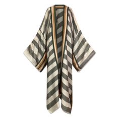 Timeless Chic Striped Kimono Kimono Shirts Women, Striped Kimono, Elegant Kimono, Linen Gauze, Travel Clothes, Timeless Chic, Dusters, Long Kimono, Neutral Nails