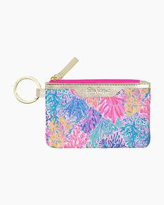 Lilly Pulitzer Splashdance ID Case | The Paper Store Preppy Wallet, Preppy School Supplies, Pretty School Supplies, Preppy Accessories, Happy As A Clam, Art Coquillage, Things I Need To Buy, Cool Car Accessories, Preppy Jewelry