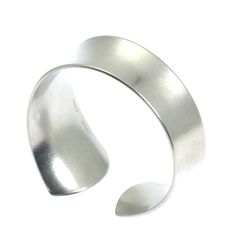 Tapered Brushed Anticlastic Aluminum Bangle Bracelet - johnsbrana - 5 Ten Year Anniversary Gift, Shiny Bracelets, Aluminum Bracelets, 10 Year Anniversary Gift, Ten Year Anniversary, Aluminum Earrings, 10th Anniversary Gifts, Aluminum Jewelry, 10th Wedding Anniversary