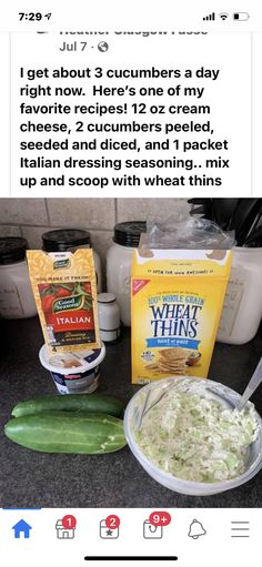 some food is sitting on top of a counter