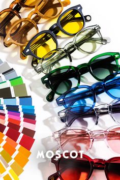 MOSCOT Custom Made Tints™ are hand-dipped in New York and can be added to any prescription lens. Something Different, Eyewear Design, Eye Care, Prescription Lenses, Sunglasses Case, Custom Made, Pastel, United States, New York