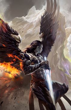 Warrior angel 천사와 악마, Male Angels, Angel Warrior, Angel Pictures, Comics Art, Angels And Demons, Dark Angel, Fairy Angel