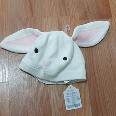 New With Tags, Gender Neutral Hat, Rabbit Plaid Bucket Hat, Hat For Baby, Baby Color, Embroidered Bucket Hat, Fox Hat, Knit Beret, Grosgrain Ribbon Bows, Baby Sun Hat, Bunny Hat