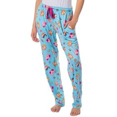 Embrace comfort and style with our Kirby Women's Pajama Pant. Sporting an all-over print design, these playful pajama pants pay homage to the iconic Kirby, your beloved character from the world-renowned video games. Each sleep pant is made of an ultra-soft 92% polyester, 8% spandex that will make you long to slide the pajamas on daily! The pants have two hand-deep pockets, a button-closure fly, and a drawstring closure with an elastic stretch waistband. Size: 2XL.  Color: Blue.  Gender: unisex. Printed Cotton Bottoms For Pajama Party, Cotton Printed Bottoms For Pajama Party, Printed Blue Bottoms For Loungewear, Blue Printed Bottoms For Loungewear, Blue Printed Loungewear Bottoms, Blue Bottoms With Elastic Waistband For Sleepover, Blue Relaxed Fit Bedtime Bottoms, Blue Relaxed Fit Bottoms For Bedtime, Playful Blue Pants With Pockets