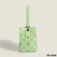 Olivia Mark - Handheld mini phone bag six geometric diamond lattice small square box package frosted new hand-carried key bag Modern Rectangular Phone Bag, Modern Portable Rectangular Phone Bag, Green Portable Rectangular Phone Bag, Green Rectangular Portable Phone Bag, Portable Green Rectangular Phone Bag, Green Rectangular Phone Bag As Gift, Geometric Purse, Mini Phone, Cell Phone Pouch