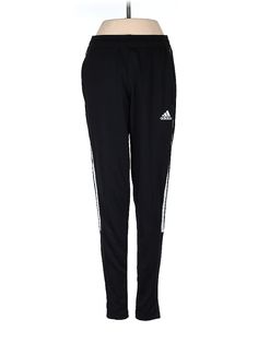 Adidas Track Pants Size: X-Small Black Activewear - used. 100% POLYESTER, Cropped, Low Rise | Adidas Track Pants - Low Rise: Black Activewear - Size X-Small Low Rise Adidas Spandex, Cheap Adidas Black Sets, Black Track Pants, Adidas Track Pants, Black Activewear, Adidas Track, Active Wear For Women, Track Pants, Low Rise