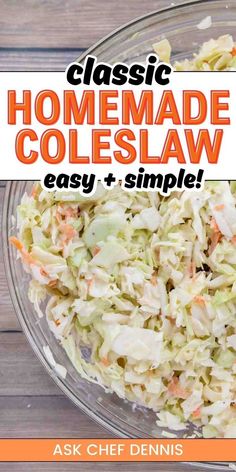 a glass bowl filled with coleslaw and carrots