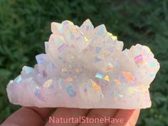 weight:290g+ White Mineral Crystal As Gift, Healing Journaling, Beautiful Stones, Cool Rocks, Wallpaper Space, Crystal Blue, Quartz Cluster, Blue Quartz, White Quartz