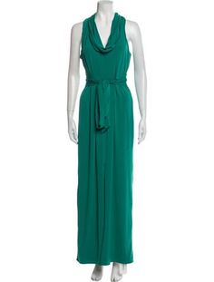 Halston Heritage Evening GownGreenSleeveless with Cowl NeckConcealed Zip Closure at BackDesigner Fit: Dresses by Halston Heritage typically fit true to size. Halston Heritage, Cowl Neck, Long Dress, Dress Outfits, Clothes For Women, Dresses, Clothes