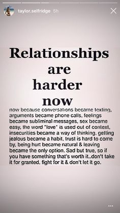 an advertisement with the words,'relationshipss are harder now '