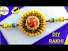 an easy diy rakh with beads and beads on the end, is ready to be