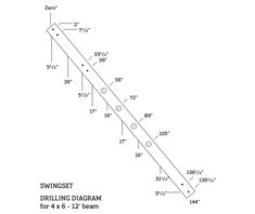 the swing set diagram shows how it would be used to make an easy swing for two players