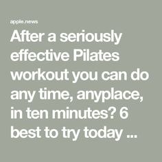 After a seriously effective Pilates workout you can do any time, anyplace, in ten minutes? 6 best to try today — Marie Claire UK Pilates Exercises, Pilates Workout, Stay Healthy, Marie Claire, How To Stay Healthy, Pilates, You Can Do, Yoga, Canning