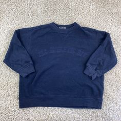 Please Check Measurements In Photos Before Purchasing To Ensure A Good Fit, As Different Brands Have Different Sizing Scales, Thank You! Navy Long Sleeve Sweater For Streetwear, Navy Blue Long Sleeve, Blue Long Sleeve, Scales, Crew Neck Sweater, Neck Sweater, Long Sleeve Tshirt Men, Navy Blue, Crew Neck