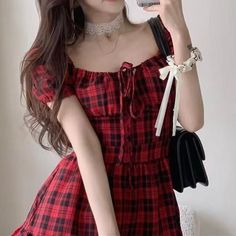 You'll be glad to be plaid in this Puff Sleeve Plaid Dress! Size Chart: Size Bust (cm) Waist (cm) Sleeve Length (cm) Shoulder (cm) Length (cm) Bust (in) Waist (in) Sleeve Length (in) Shoulder (in) Length (in) S 68 60 23 36 82 26.77 23.62 9.06 14.17 32.28 M 72 64 24 37 83 28.35 25.20 9.45 14.57 32.68 L 76 68 25 38 84 29.92 26.77 9.84 14.96 33.07 XL 80 72 26 39 85 31.50 28.35 10.24 15.35 33.46 XXL 84 76 27 40 86 33.07 29.92 10.63 15.75 33.86 Description: Silhouette: A-LineOrigin: CN(Origin)Necklin Plaid Dresses, Thrift Inspo, Red Plaid Dress, Maxi Dresses For Women, Bodycon Dresses Casual, Women Y2k, Checkered Dress, Autumn Outfits, Swimwear Dress