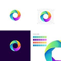 the logo is colorful and has different shapes