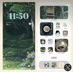 an iphone screen showing the time and location of various things in the forest on it