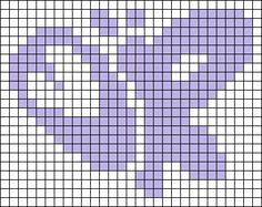 a cross stitch pattern with the letter f in it's center and an arrow at the bottom