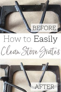 the before and after image shows how to easily clean stone grates with this easy step - by - step guide