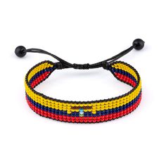 Proudly display your love for Ecuador with this stylish and adjustable boho-style rope bracelet. Crafted with durable threads, it features the vibrant colors of the Ecuadorian flag, making it a perfect accessory for both women and men. Whether youre an Ecuadorian native, have Ecuadorian roots, or simply appreciate the countrys rich culture, this bracelet allows you to showcase your connection in a fashionable way. Easily adjustable to fit most wrist sizes, its a versatile piece that can be dress Ecuador Bracelet, Ecuadorian Flag, Ecuador Flag, Handmade Flags, Flag Bracelet, Patriotic Accessories, Bohemian Look, String Bracelet, Bracelet For Women