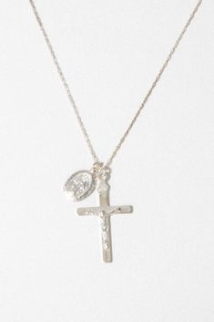 Catholic Jewelry Necklace, Catholic Cross Necklace, Roman Jewellery, Child Of Wild, Roman Jewelry, Crucifix Necklace, Spiritual Cleansing, Sterling Silver Cross Pendant, Silver Cross Pendant