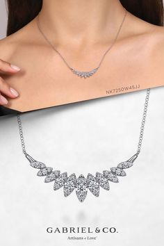 14K White Gold Diamond Marquise Bar Necklace	
NK7250W45JJ Gabriel Jewelry, Push Gifts, Diamond Bar Necklace, Diamond Bar, White Gold Necklaces, Fine Jewelry Collection, Bar Necklace, White Gold Diamonds, Shop Necklaces