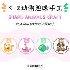 an animal craft book with chinese characters on it