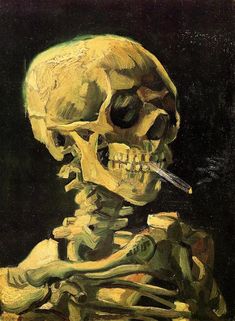 Dark Paintings, Vincent Van Gogh Paintings, Arte Van Gogh, Van Gogh Museum, Skull Painting, Art Van, Van Gogh Paintings, Van Gogh Art