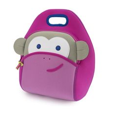 Tickle her pink with this sweet Pink Monkey Lunch Bag. Perfect for carrying lunch to school, snacks to the park or wherever life's adventures take her. The sturdy handle makes it easy to carry as a lunch tote or for slipping over a stroller handle. __________________________________________ Insulating material helps keep food cold. Inside mesh pocket holds an ice pack (not included) for longer outings. Crafted from a sustainable foam textile material that is certified free of over 100 harmful ch Cheap Cartoon Bags For Playtime, Playful Cheap Lunch Bag For Daycare, Pink Lunch Bag, Pink Monkey, Pink Monkeys, Stroller Bag, Kids Lunch Bags, Lunch Tote, School Snacks