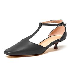 Women's Vintage Matte Leather Square Toe T-Strap Kitten Heel Pumps Shoes Comfort Solid Colour Closed Toe Dress Low Heel Sandals Shoes Product Details Size: 8.5 Color: Black Brand: No Brand Mpn: Does Not Apply Upc: Does Not Apply Ean: Does Not Apply * Date First Available : March 30, 2023 Lemutisme Focuses On Handmade High-Quality Women's Shoes. Our Original Intention Is To Create Products That Are Both Fashionable And Comfortable. Not Only Show The Design Of The Product, But Also Its Fine Crafts Leather Kitten Heels With Almond Toe And Heel Loop, Office Ankle Strap Kitten Heels With Leather Sole, Black T-strap Heels With Leather Sole, Office Kitten Heels With Ankle Strap And Leather Sole, Black Kitten Heels With Buckle Closure And Round Toe, Chic T-strap Heels For Office, Office T-strap Heels With Heel Strap, Chic T-strap Heels For Work, Leather T-strap Slingback Pumps