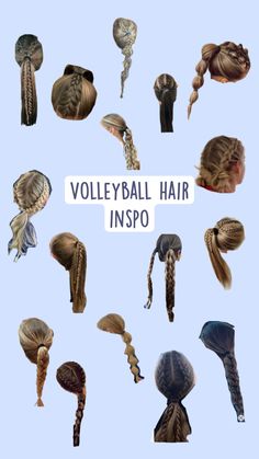 Cute Ponytails For Volleyball, Cute Volleyball Tournament Hairstyles, Cute Sporty Hairstyles For Medium Hair, Hair Ideas For Volleyball, Short Hair Volleyball Hairstyles, Cute Easy Volleyball Hairstyles, Volleyball Hairstyles For Short Hair